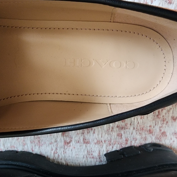 Coach Ruthie's Black Leather Woman's Loafers - Picture 5 of 8